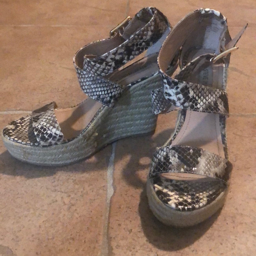 Steve Madden Python Wedges